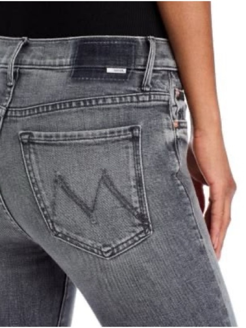 MOTHER Insider Crop Step Fray Jeans Mosh Pit Memories 26
